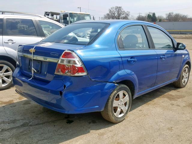 KL1TD56618B018069 - 2008 CHEVROLET AVEO BASE/ BLUE photo 4