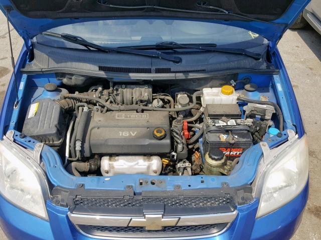 KL1TD56618B018069 - 2008 CHEVROLET AVEO BASE/ BLUE photo 7