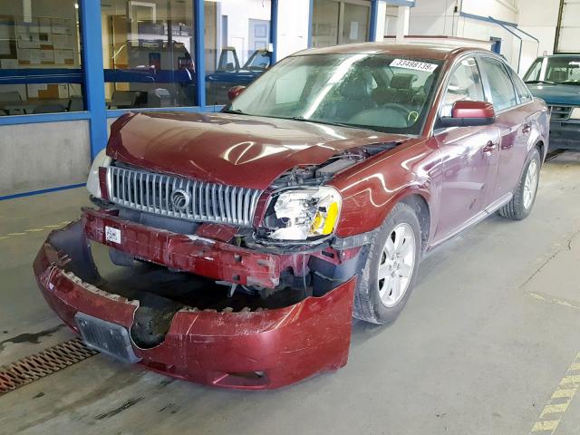 1MEFM40126G618675 - 2006 MERCURY MONTEGO LU MAROON photo 2