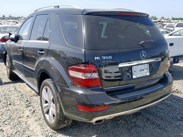 4JGBB86E49A523609 - 2009 MERCEDES-BENZ ML 350 BLACK photo 3