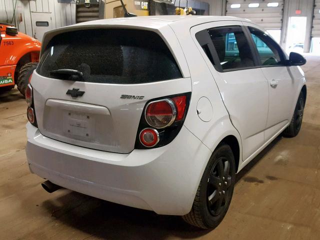 1G1JB6SH0E4183882 - 2014 CHEVROLET SONIC LS WHITE photo 4