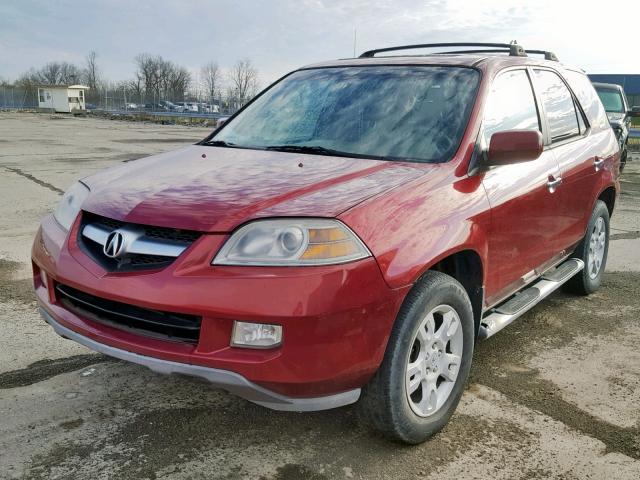 2HNYD18985H510822 - 2005 ACURA MDX TOURIN BURGUNDY photo 2