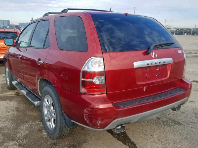 2HNYD18985H510822 - 2005 ACURA MDX TOURIN BURGUNDY photo 3