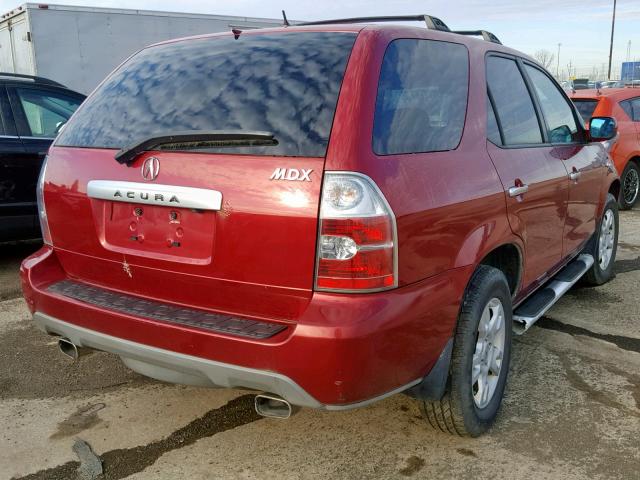 2HNYD18985H510822 - 2005 ACURA MDX TOURIN BURGUNDY photo 4