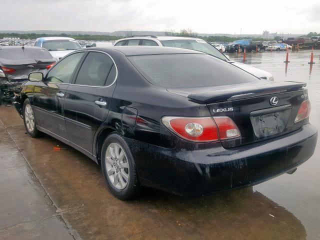 JTHBA30G740006256 - 2004 LEXUS ES 330 BLACK photo 3