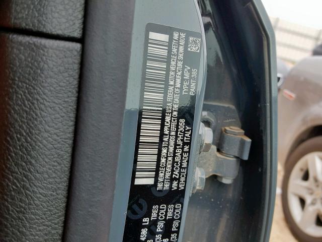 ZACCJBAB1JPH73058 - 2018 JEEP RENEGADE S 蓝色 照片 10