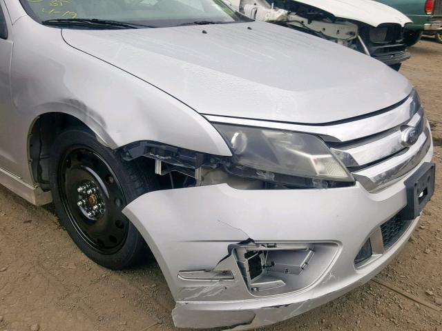 3FAHP0DC0AR168635 - 2010 FORD FUSION SPO SILVER photo 9