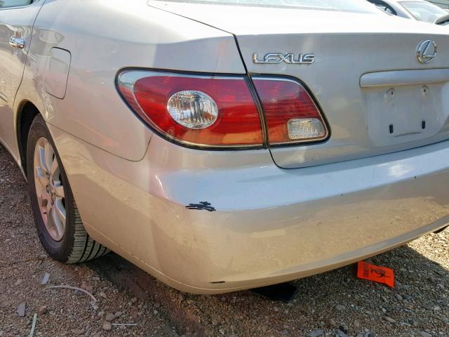 JTHBF30G220062670 - 2002 LEXUS ES 300 CREAM photo 9