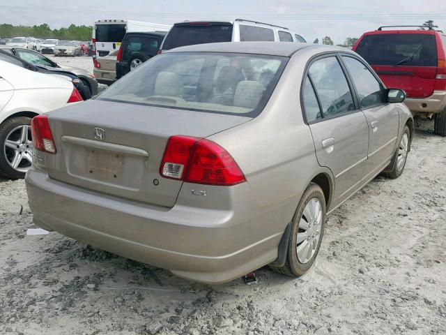 2HGES16665H563690 - 2005 HONDA CIVIC LX GOLD photo 4