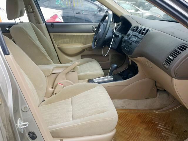 2HGES16665H563690 - 2005 HONDA CIVIC LX GOLD photo 5