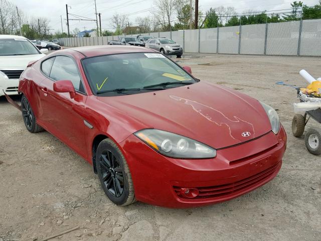 KMHHM66D58U280356 - 2008 HYUNDAI TIBURON GS MAROON photo 1