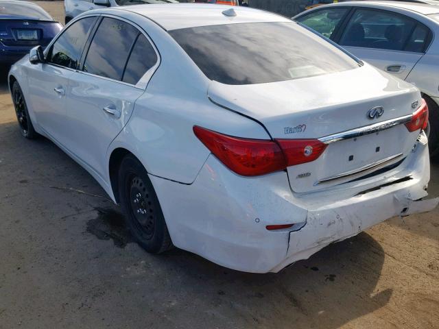 JN1BV7AR6EM689898 - 2014 INFINITI Q50 BASE WHITE photo 3