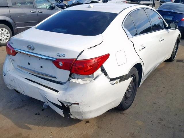 JN1BV7AR6EM689898 - 2014 INFINITI Q50 BASE WHITE photo 4