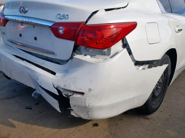 JN1BV7AR6EM689898 - 2014 INFINITI Q50 BASE WHITE photo 9