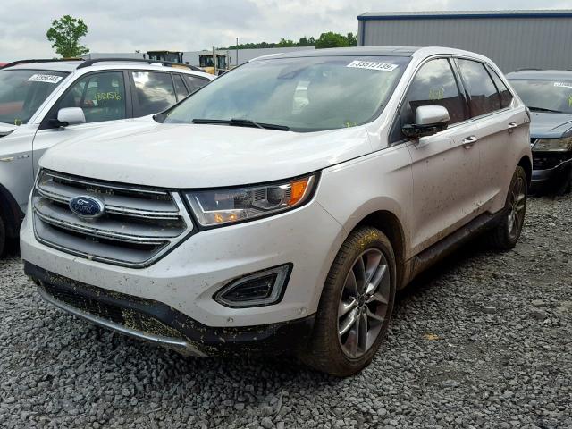 2FMPK3K87FBC29386 - 2015 FORD EDGE TITAN WHITE photo 2