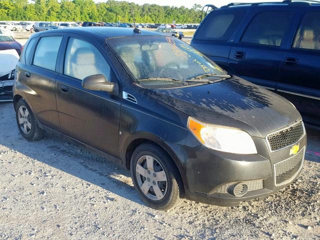 KL1TD66E19B386833 - 2009 CHEVROLET AVEO LS BLACK photo 1