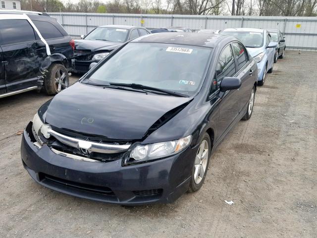 2HGFA16639H530093 - 2009 HONDA CIVIC LX-S BLACK photo 2