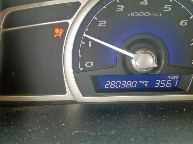 2HGFA16639H530093 - 2009 HONDA CIVIC LX-S BLACK photo 8