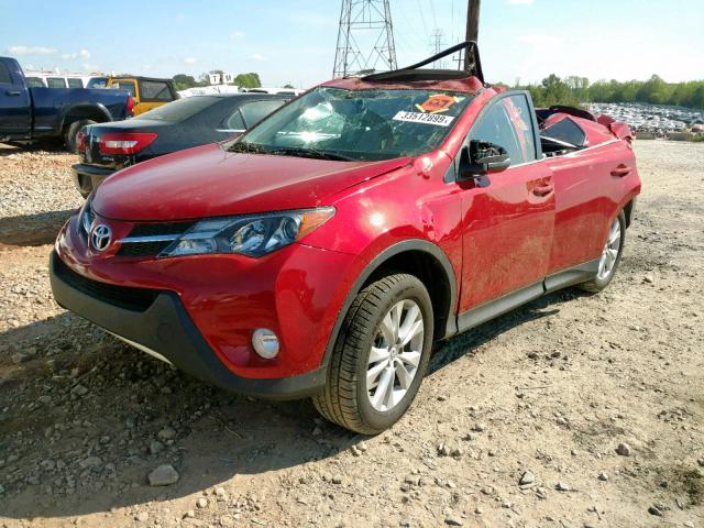 2T3DFREV4FW393899 - 2015 TOYOTA RAV4 LIMIT RED photo 2