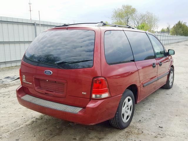 2FMDA51685BA90627 - 2005 FORD FREESTAR S BURGUNDY photo 4