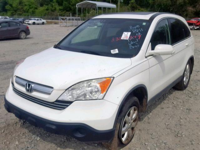 JHLRE48777C008237 - 2007 HONDA CR-V EXL WHITE photo 2