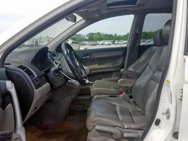 JHLRE48777C008237 - 2007 HONDA CR-V EXL WHITE photo 5