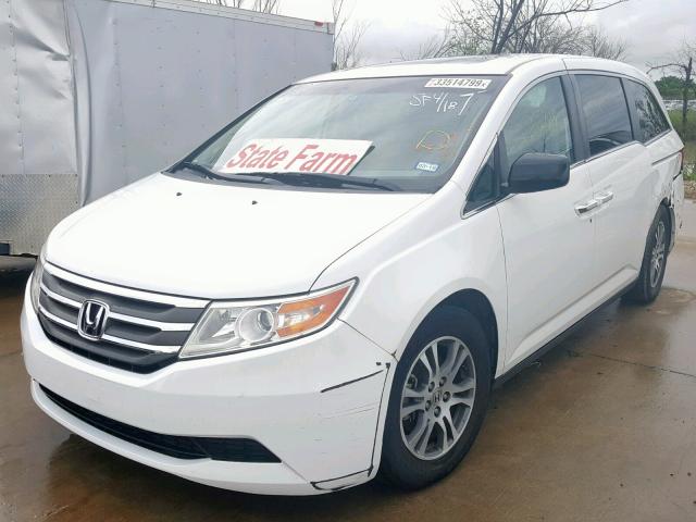 5FNRL5H63CB106503 - 2012 HONDA ODYSSEY EX WHITE photo 2