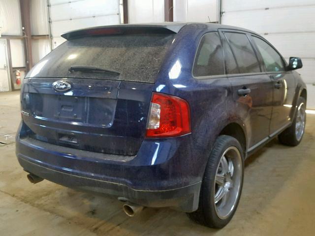 2FMDK3GC0BBA20663 - 2011 FORD EDGE SE BLUE photo 4