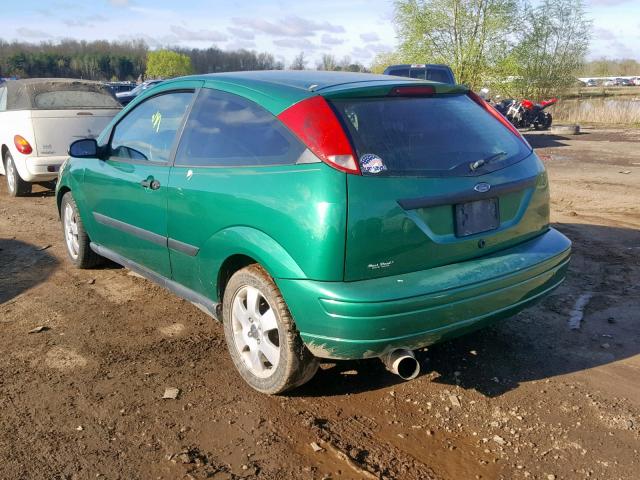 3FAFP31352R238483 - 2002 FORD FOCUS ZX3 GREEN photo 3