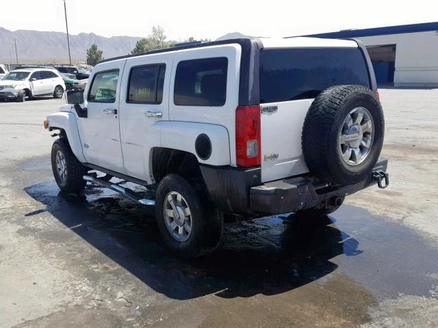 5GTDN13E478190180 - 2007 HUMMER H3 WHITE photo 3