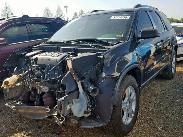 1GKLRKED4AJ266132 - 2010 GMC ACADIA SL BLACK photo 2