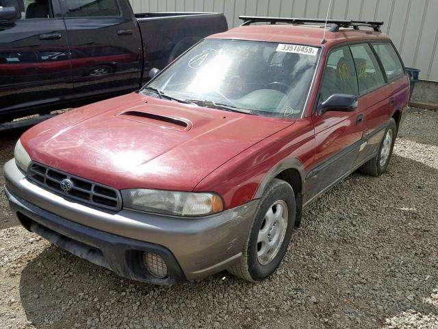 4S3BG685XV7652596 - 1997 SUBARU LEGACY OUT RED photo 2