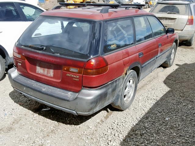 4S3BG685XV7652596 - 1997 SUBARU LEGACY OUT RED photo 4