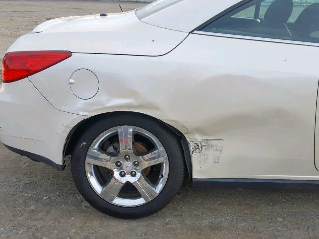 1G2ZH361484302501 - 2008 PONTIAC G6 GT WHITE photo 9