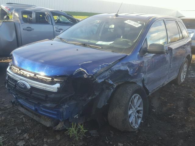 2FMDK3GC0DBB98219 - 2013 FORD EDGE SE BLUE photo 2