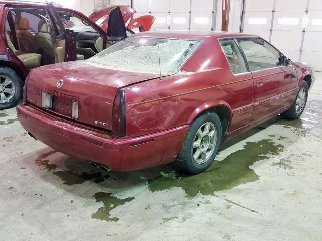 1G6ET12981B108860 - 2001 CADILLAC ELDORADO T MAROON photo 4