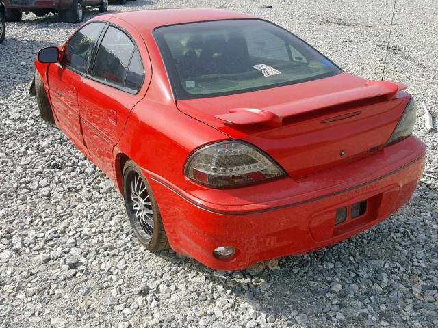 1G2NW52EXYC550721 - 2000 PONTIAC GRAND AM G RED photo 3