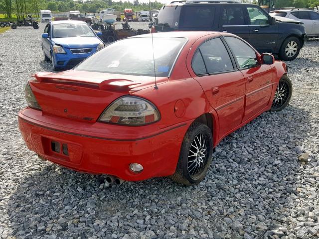 1G2NW52EXYC550721 - 2000 PONTIAC GRAND AM G RED photo 4