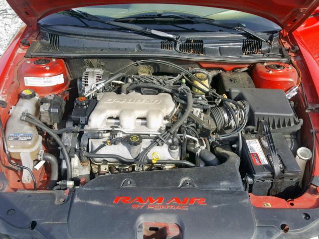 1G2NW52EXYC550721 - 2000 PONTIAC GRAND AM G RED photo 7