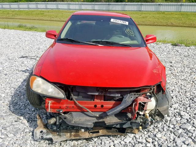 1G2NW52EXYC550721 - 2000 PONTIAC GRAND AM G RED photo 9