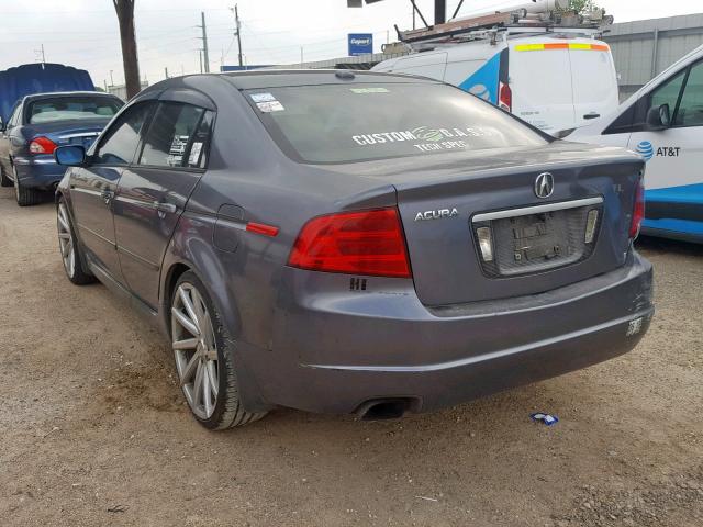 19UUA66296A064150 - 2006 ACURA 3.2TL GRAY photo 3