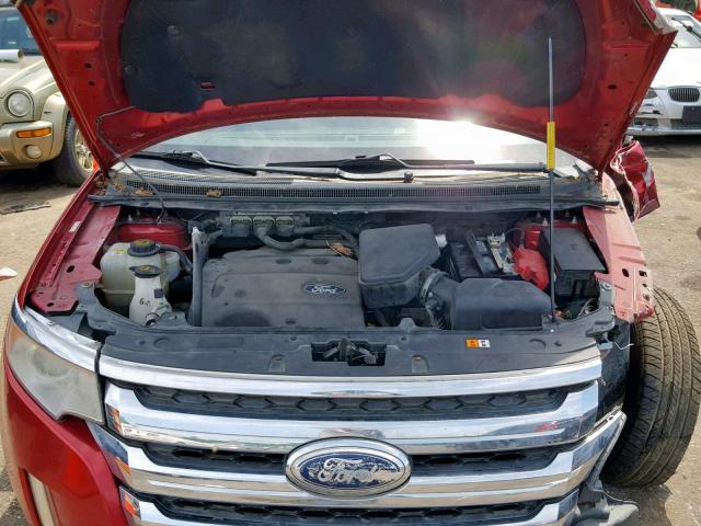 2FMDK4JC9BBA42031 - 2011 FORD EDGE SEL RED photo 7