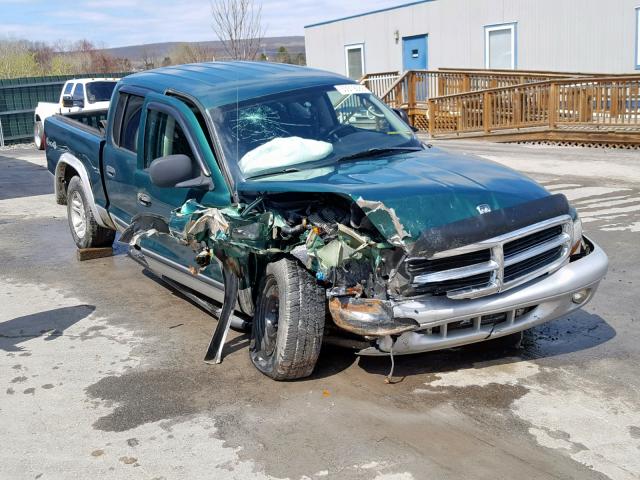 1D7HG48N64S504364 - 2004 DODGE DAKOTA QUA GREEN photo 1