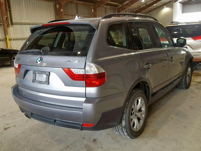 WBXPC9C45AWJ37610 - 2010 BMW X3 XDRIVE3 GRAY photo 4