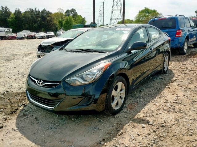 KMHDH4AE6BU109159 - 2011 HYUNDAI ELANTRA GL BLACK photo 2