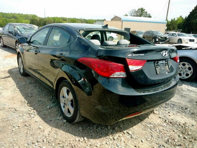 KMHDH4AE6BU109159 - 2011 HYUNDAI ELANTRA GL BLACK photo 3