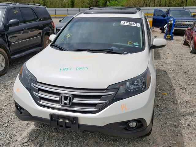 5J6RM3H70EL022580 - 2014 HONDA CR-V EXL WHITE photo 9