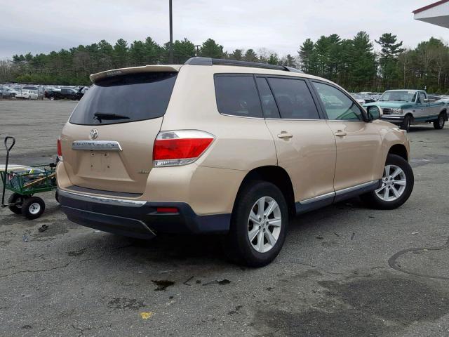 5TDBK3EH5CS128027 - 2012 TOYOTA HIGHLANDER TAN photo 4