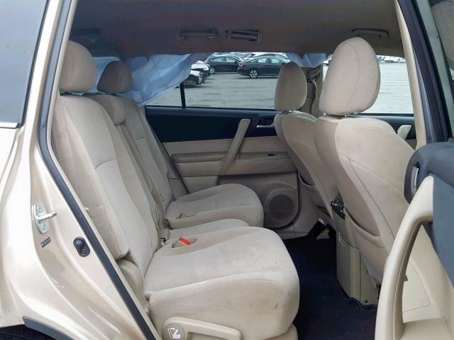 5TDBK3EH5CS128027 - 2012 TOYOTA HIGHLANDER TAN photo 6