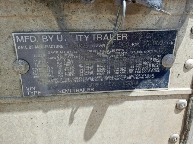 1UYVS253X6U783037 - 2006 UTILITY TRAILER Ağ foto 10